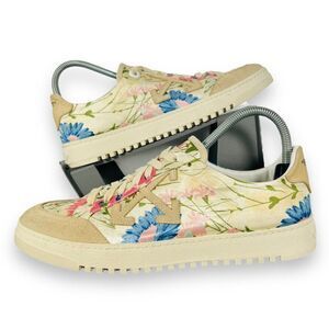 OFF-White C/O Virgil Abloh Floral Sneaker Cream / Blue Rare Women's 10